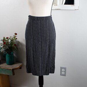 Madewell Black White Stripe Skirt - Slits - Size 0